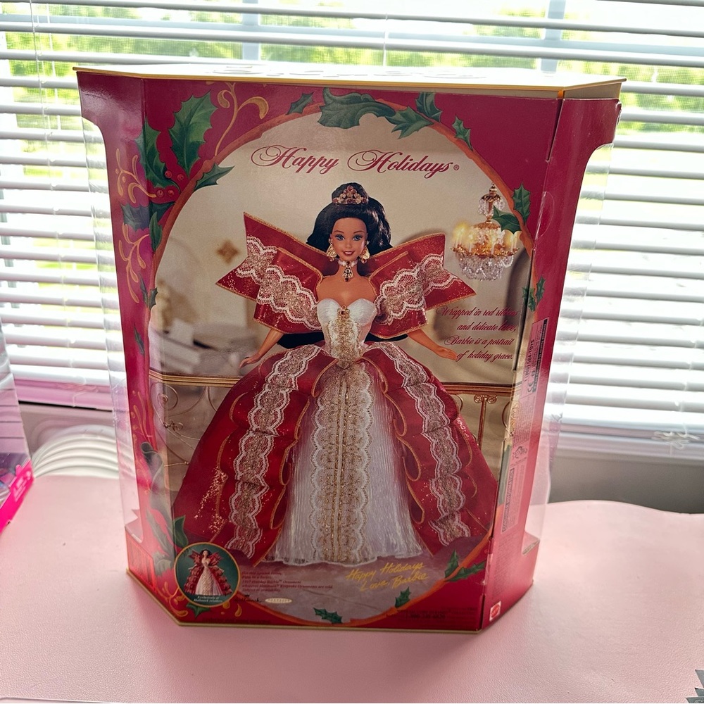 Holiday Barbie Doll in Red and White Gown